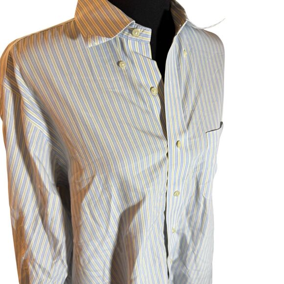 Brooks Brothers‎ Shirt Mens 15.5-34 Traditional Fit Dress Button Up Blue Yellow - Picture 4 of 8